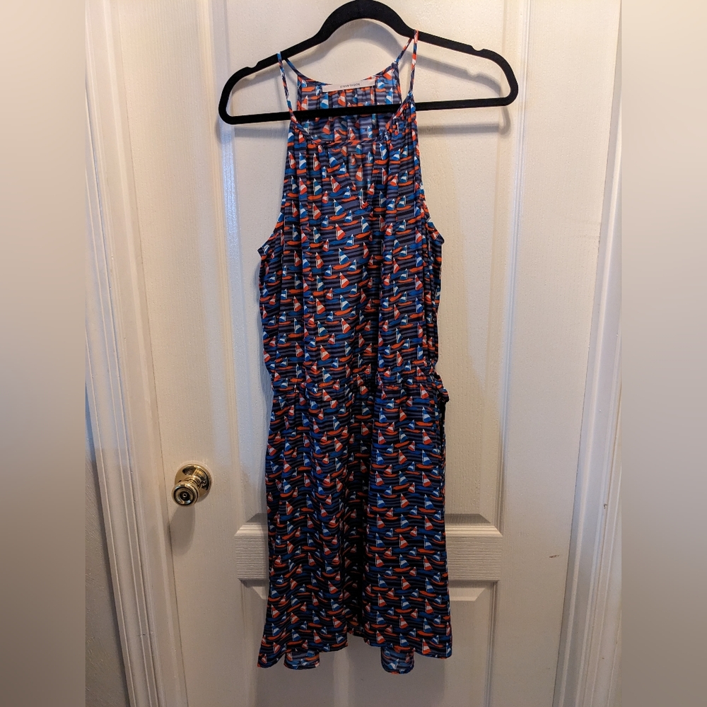41 Hawthorn Stitch Fix Sailboat Print Dress, Sz XL